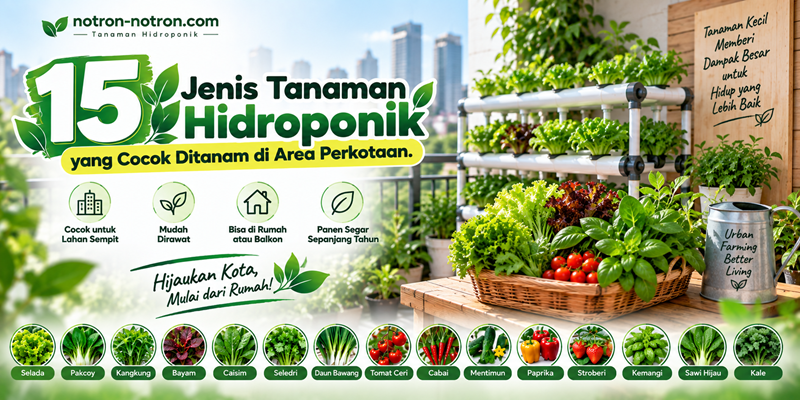 15 Jenis Tanaman Hidroponik yang Cocok Ditanam di Area Perkotaan
