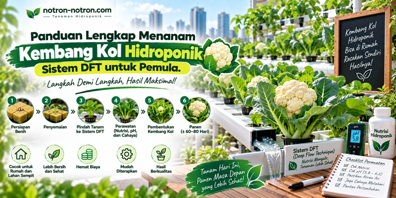 Panduan Lengkap Menanam Kembang Kol Hidroponik Sistem DFT untuk Pemula