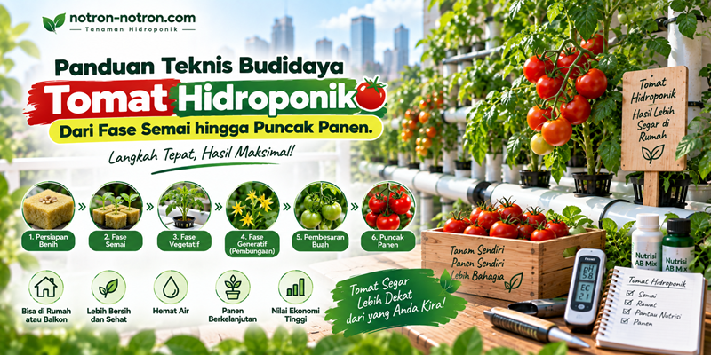Panduan Teknis Budidaya Tomat Hidroponik: Dari Fase Semai hingga Puncak Panen