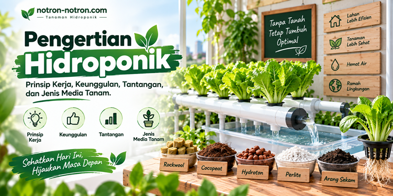 Pengertian Hidroponik: Prinsip Kerja, Keunggulan, Tantangan dan Jenis Media Tanam
