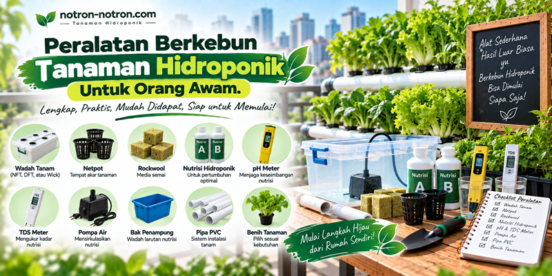 Peralatan Berkebun Tanaman Hidroponik Untuk Orang Awam