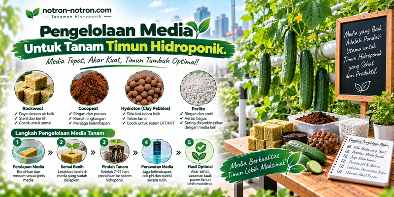 Pengelolaan Media untuk Tanam Timun Hidroponik