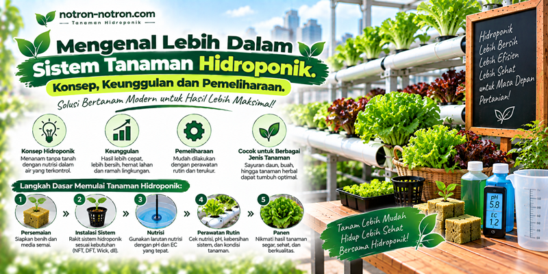 Mengenal Lebih Dalam Sistem Tanaman Hidroponik: Konsep, Keunggulan dan Pemeliharaan