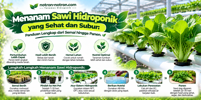 Menanam Sawi Hidroponik yang Sehat dan Subur: Panduan Lengkap dari Semai hingga Panen